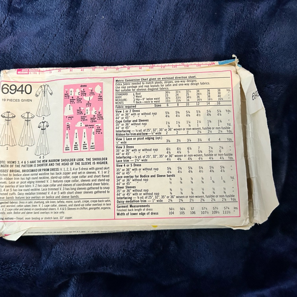 Simplicity Vintage Bridal and Veil Patterns - Picture 5 of 7